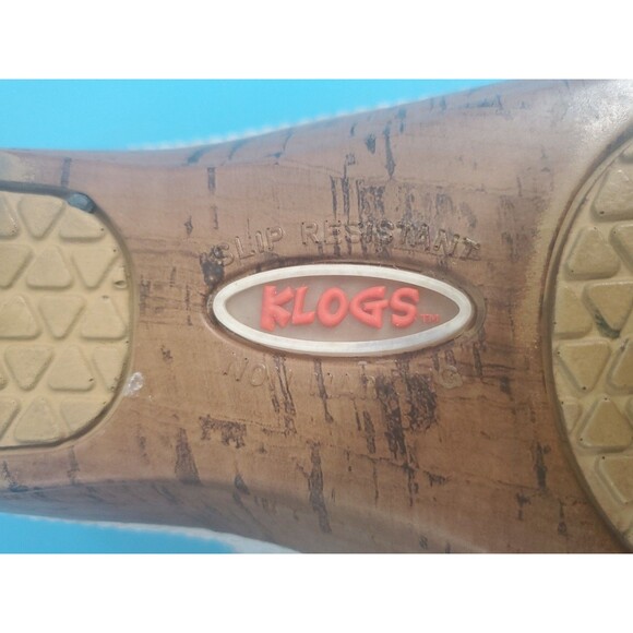 Kloggs Comfort Sandal Sz 8 Leather Back Slide Wedge Slip Resistant White - Picture 10 of 14